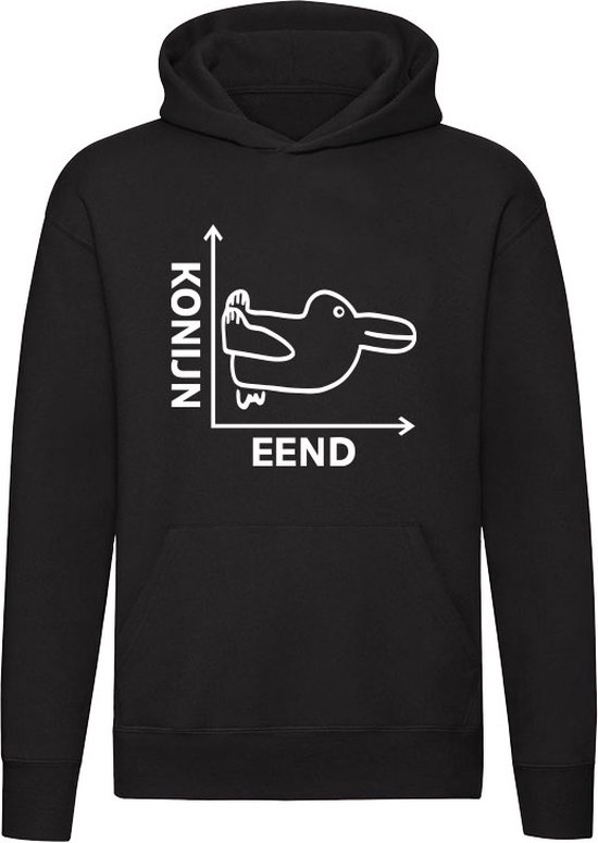 Konijn Eend Hoodie - dieren - wiskunde - retro - natuurkunde - grafiek - huisdier - grappig - unisex - trui - sweater - capuchon