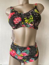 David bikini Oriental Flowers Tabita DA9-037 -zwart- maat 46