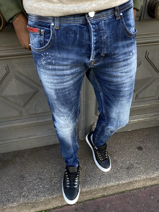 steen Doe mee voeden Heren Jeans Designer Slimfit Spijkerbroek Fashion Kleding Outfit Dress  Clothing Outlet... | bol.com
