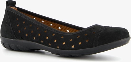 Hush Puppies suede dames ballerina's - Zwart - Maat 38 - Uitneembare zool |  bol.com