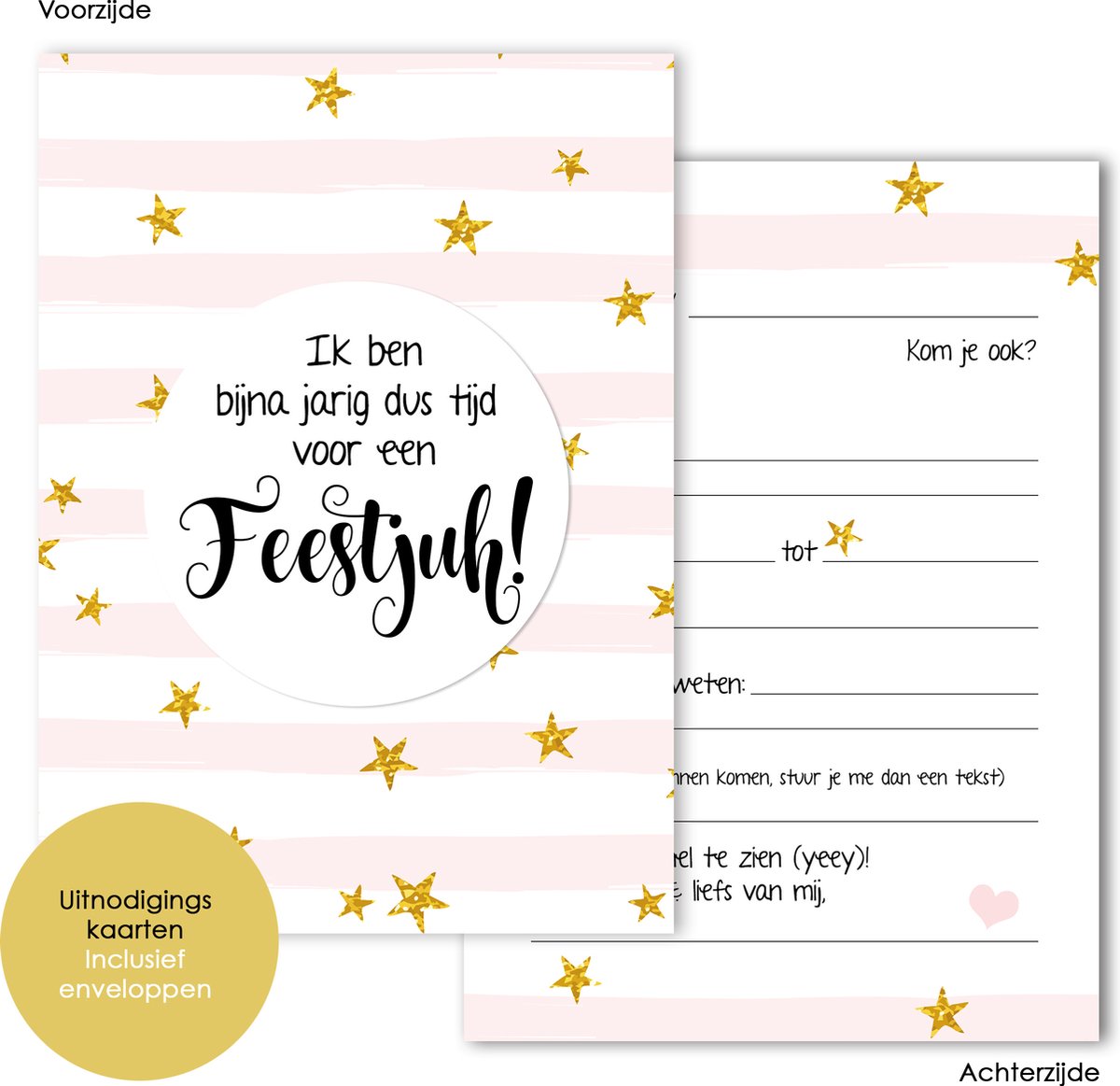 8 invitations avec enveloppes - Invitation anniversaire - fête - cartes