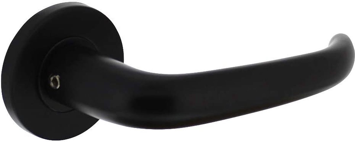 The Mash - Deurkruk Sabel op ronde rozet Ø55x8 mm aluminium zwart
