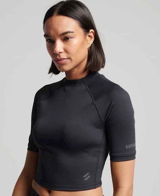 Superdry Run 3/4 Thigt Crop Top Sportshirt Vrouwen - Maat S