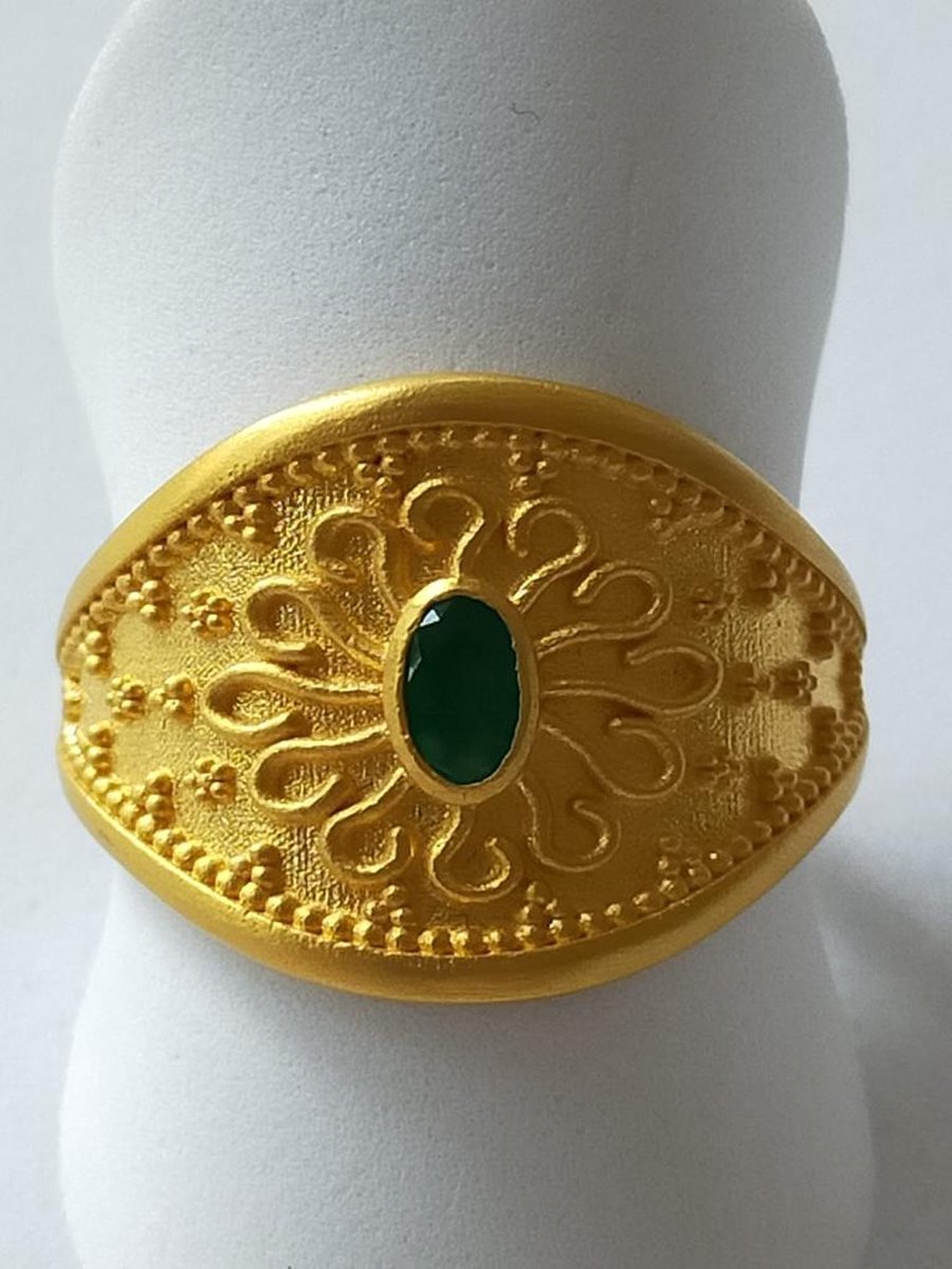 Icon - Smaragd ring - sieraden - 24 karaat goud