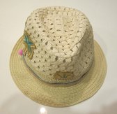 Zonnehoed, zomerhoed, strandhoed, Boho/Ibiza maat 42/44 cm (binnen-omtrek) circa 3 mnd t/m 1 jaar