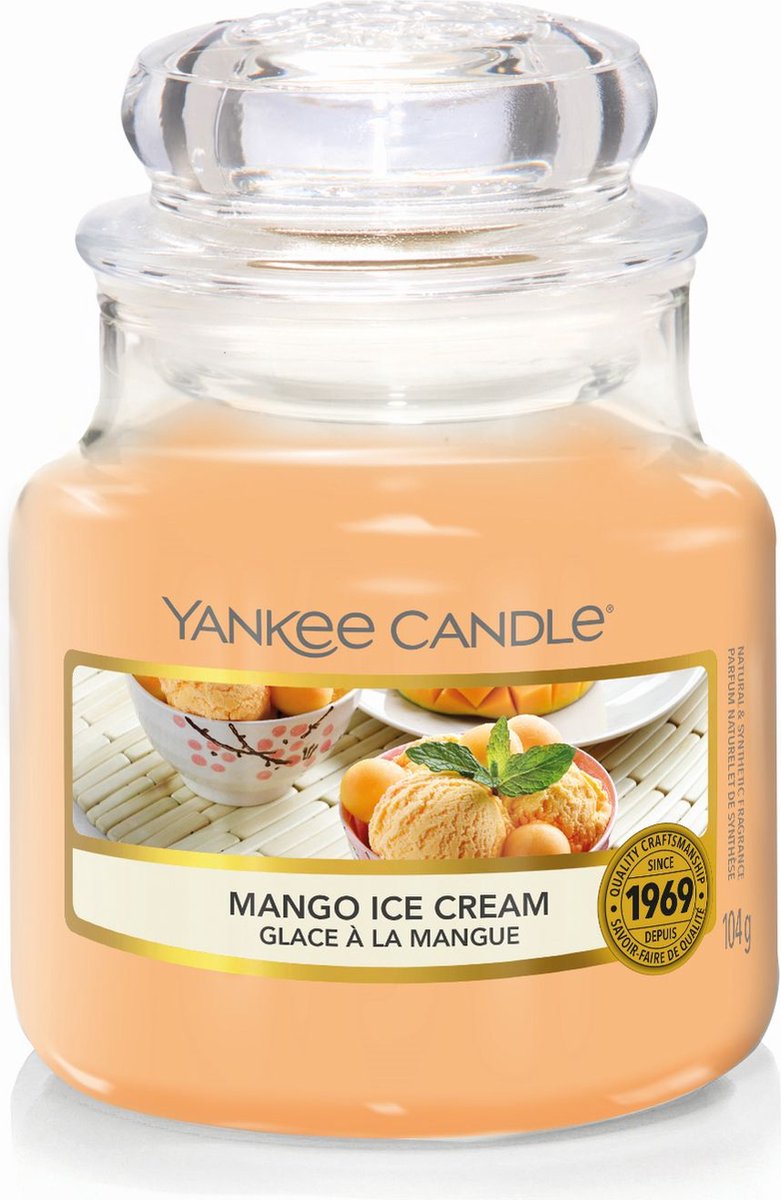 Yankee Candle Geurkaars Small Mango Ice Cream 9 cm ø 6 cm