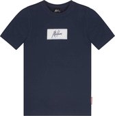 Malelions T-shirt jongen navy/ light blue maat 140