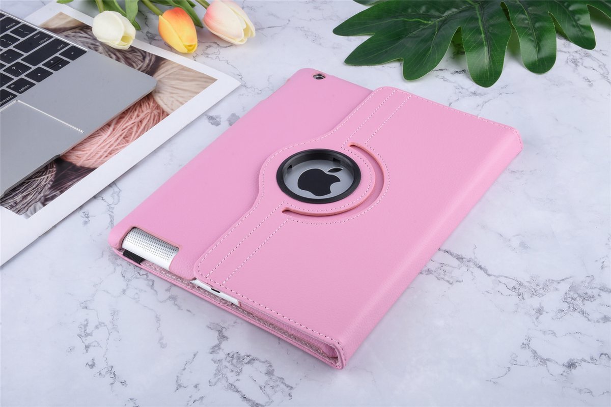 Apple iPad 2-3-4 Roze 360 graden draaibaar - Book Case Tablethoes