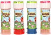 4x Bouteilles à bulles animaux de la ferme avec jeu 60 ml pour enfants - Jouets distributeurs - speelgoed à saisir