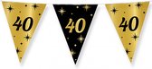 Leeftijd verjaardag feest vlaggetjes 40 jaar geworden zwart/goud 10 meter
