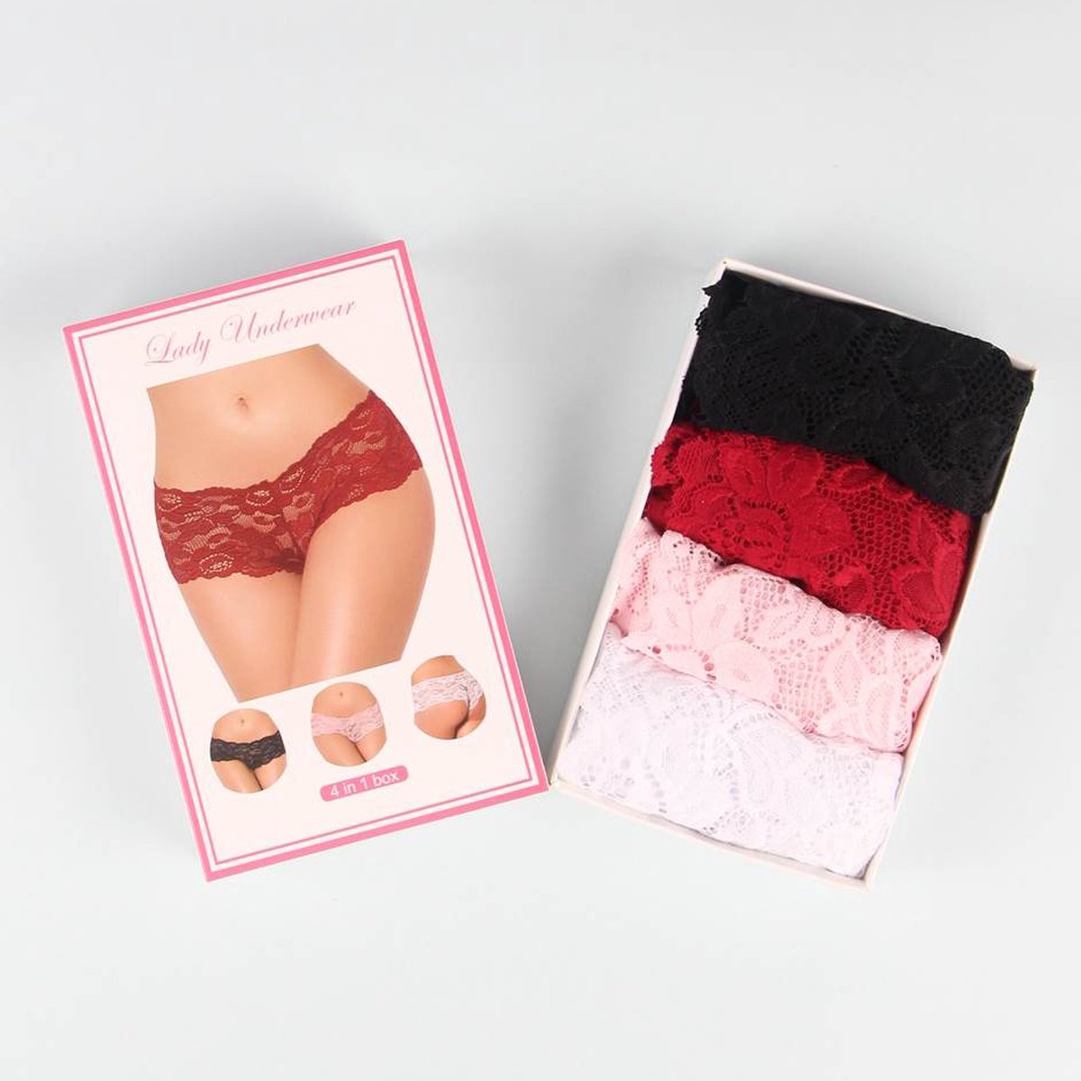 Seducia Dames Lingerie 4-Pack Strings - Maat M/L