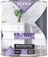 Fitex Creative Plus Krijtverf-Ultra Mat-Zwart-750 ml