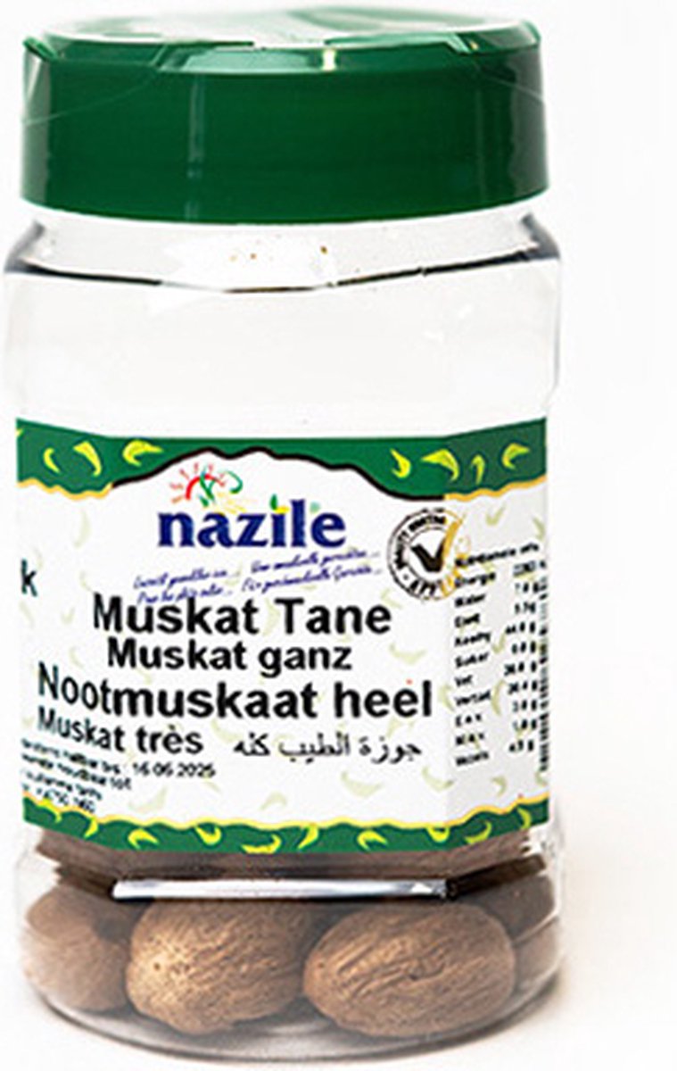 Goedkoopste Nazile Hele Nootmuskaat 2 x 70 Gram (30 Stuks