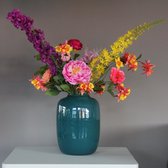 Flower power zijden boeket