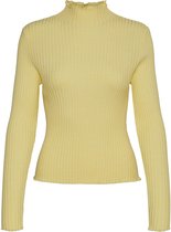 Vero Moda VMEVIE LS HIGHNECK BLOUSE BOO Dames Trui Lemon Meringue - Maat XS