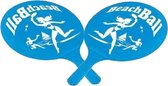 Gebro beachball set - blauw - kunststof - strandspelletje - tennis