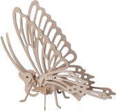 Houten dieren 3D puzzel vlinder - Speelgoed bouwpakket 23 x 18,5 x 0,3 cm.