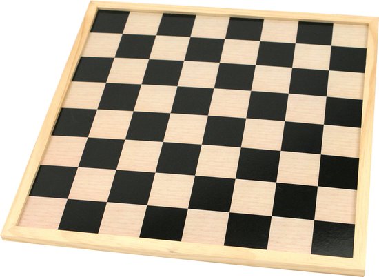 Thumbnail van een extra afbeelding van het spel Schaakbord/dambord van hout 40 x 40 cm met schaakstukken in opbergkistje - Schaken en dammen