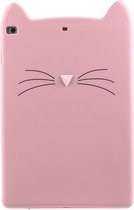 Peachy Roze kat oortjes silicone iPad 2017 2018 hoes case