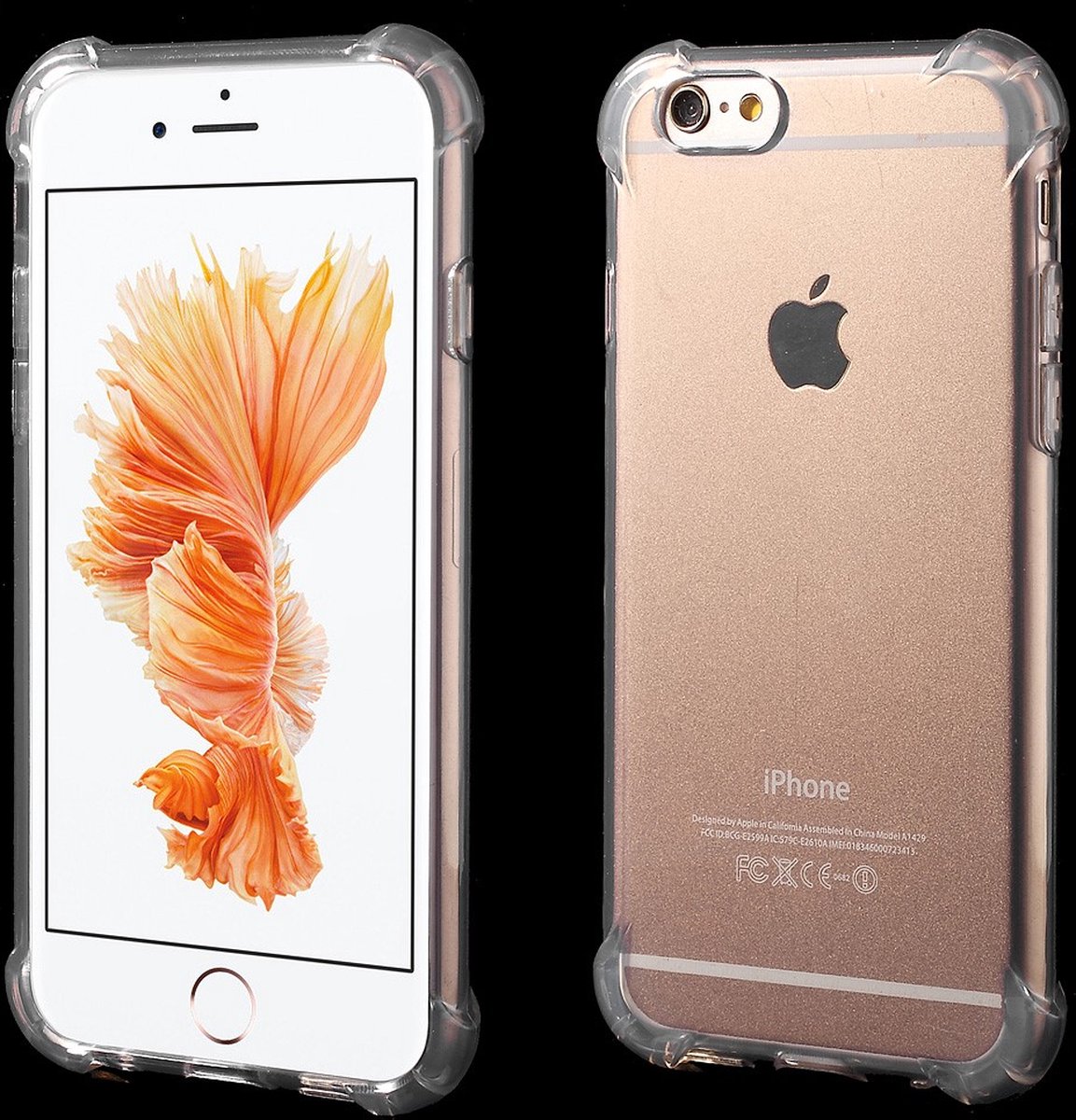 Peachy Zeer stevig TPU hoesje geschikt voor iPhone 6 Plus 6s Plus Doorzichtige cover