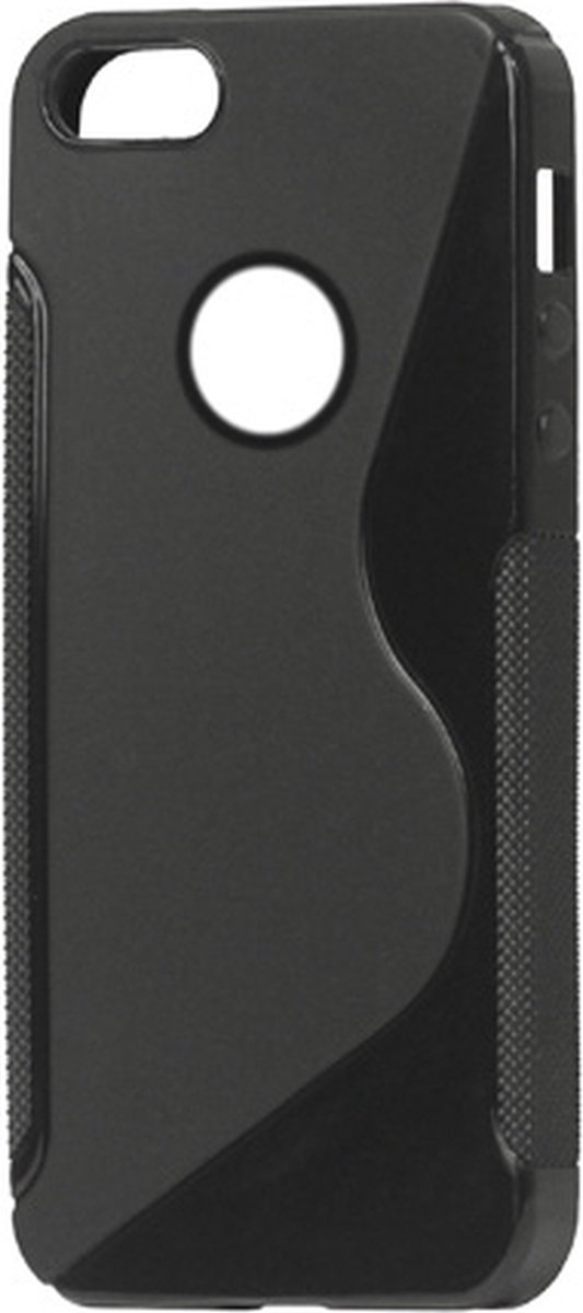 Peachy Zwart hoesje geschikt voor iPhone 5 5s SE 2016 TPU Stevige cover Strak design