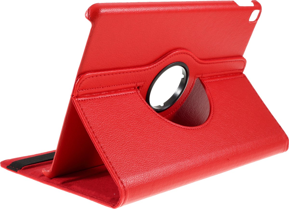 Peachy Litchi Textuur Lederen iPad 10.2 inch case met cover - Rood Bescherming Standaard