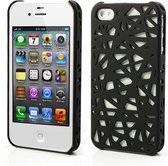 Peachy iPhone 4 4s vogelnest hoesje cover case bird nest ontwerp - Zwart