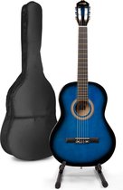 Guitare acoustique pour débutants - Guitare classique MAX SoloArt / Guitare espagnole avec guitare 39'', support de guitare, housse de guitare, accordeur de guitare et accessoires supplémentaires - Blauw