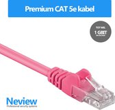 Neview - Câble patch UTP premium 25 cm - CAT 5e - Rose - (câble réseau/câble internet)