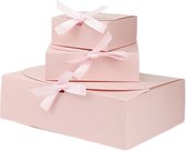 Geschenkdoos Verpakking 5 Stuks - Cadeaudoos - Verpakkingen - Cadeau Verpakking - Voor Bruiloft & Verjaardag & Valentijnsdag - Roze