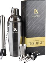 Luxala Cocktail set  - 6 - Delig -  Cocktailshaker - Cocktail shaker set - 750ml Cobbler shaker - 304 RVS - Geschenkverpakking
