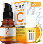 PureSkin Essentials - Vitamine C Skin Booster - Met Vitamine E en Hyaluronzuur - Anti Rimpel - Collageen - Vitamine C Serum Gezicht - Huidverzorging - 60ML