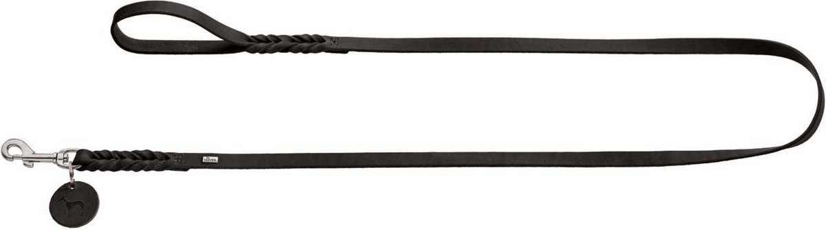 Hunter Looplijn Solid Education Zwart - Hondenriem - 150x1.6 cm