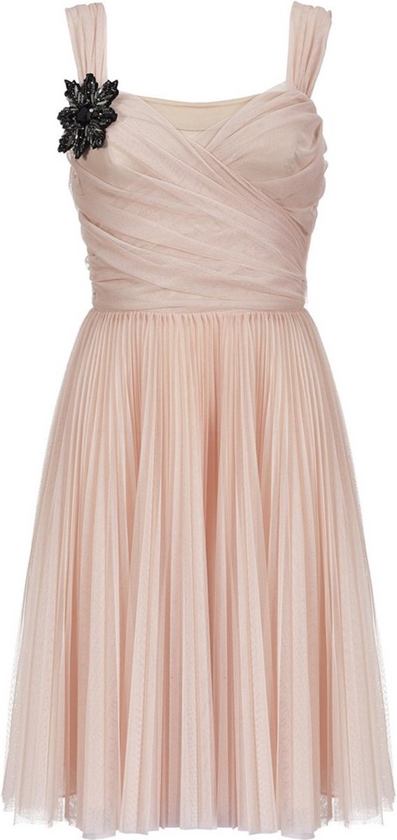 Pinko • korte roze jurk met plooien • maat 36 (IT42)