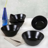 Mat Zwart Hitit Soepkom 14 Cm 6 Stuks