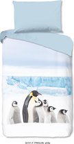 Dekbedovertrek  (Austria - Grote sloop) Pinguin - flanel Good Morning no.30101 wit