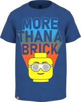 Lego T-shirt More Than A Brick Blauw - maat 140