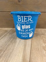 Bier Waarom In Een Glas - Emmer - 5 Liter - Licht Blauw