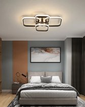 UnicLamps LED Bluetooth - 4 Koppen Plafondlamp Met Afstandsbediening - Smart Lamp Coffee - Dimbaar Met App - Woonkamerlamp - Moderne lamp - Plafoniere