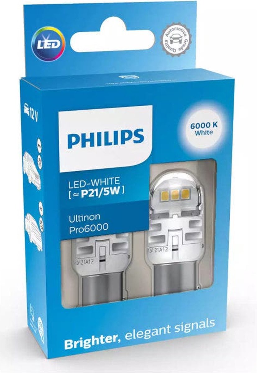 Philips Ultinon Pro6000 BAY15d / P21-5w 6000k set 11499CU60X2