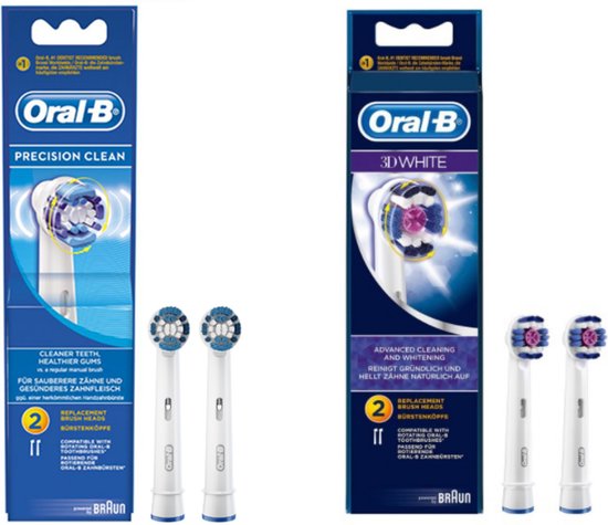 ORAL-B - Opzetborstels - PRECISION CLEAN+3D WHITE - Elektrische tandenborstel borsteltjes - Voor een stralend gebit - COMBIDEAL