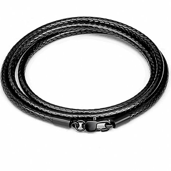 Basic Luxe Ketting-dun-1.5 mm-zwart zwart-45 cm-Charme Bijoux