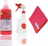 SOP Sanitair Reiniger Set - Met slimme Doseerdop - Sprayflacon & Microvezeldoek - 50 doseringen