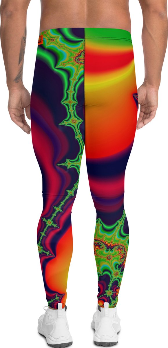II THE MOON Sport Legging heren goede kwaliteit, wordt per bestelling geprint, gesneden en handgenaaid met uniek origineel printontwerp door Moon @ II The Moon
