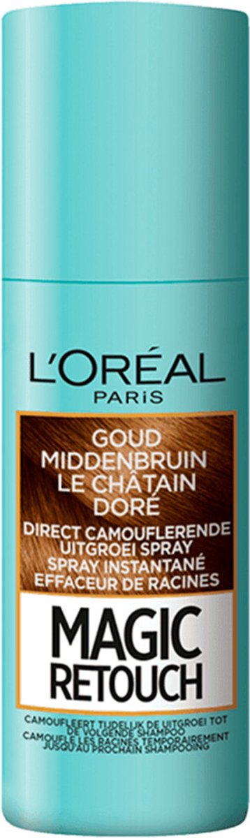 L'Oréal Magic Retouch Uitgroeispray Goud Middenbruin - 3 x 75 ml - Voordeelverpakking