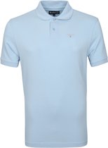Barbour - Basic Pique Polo Lichtblauw - Modern-fit - Heren Poloshirt Maat M