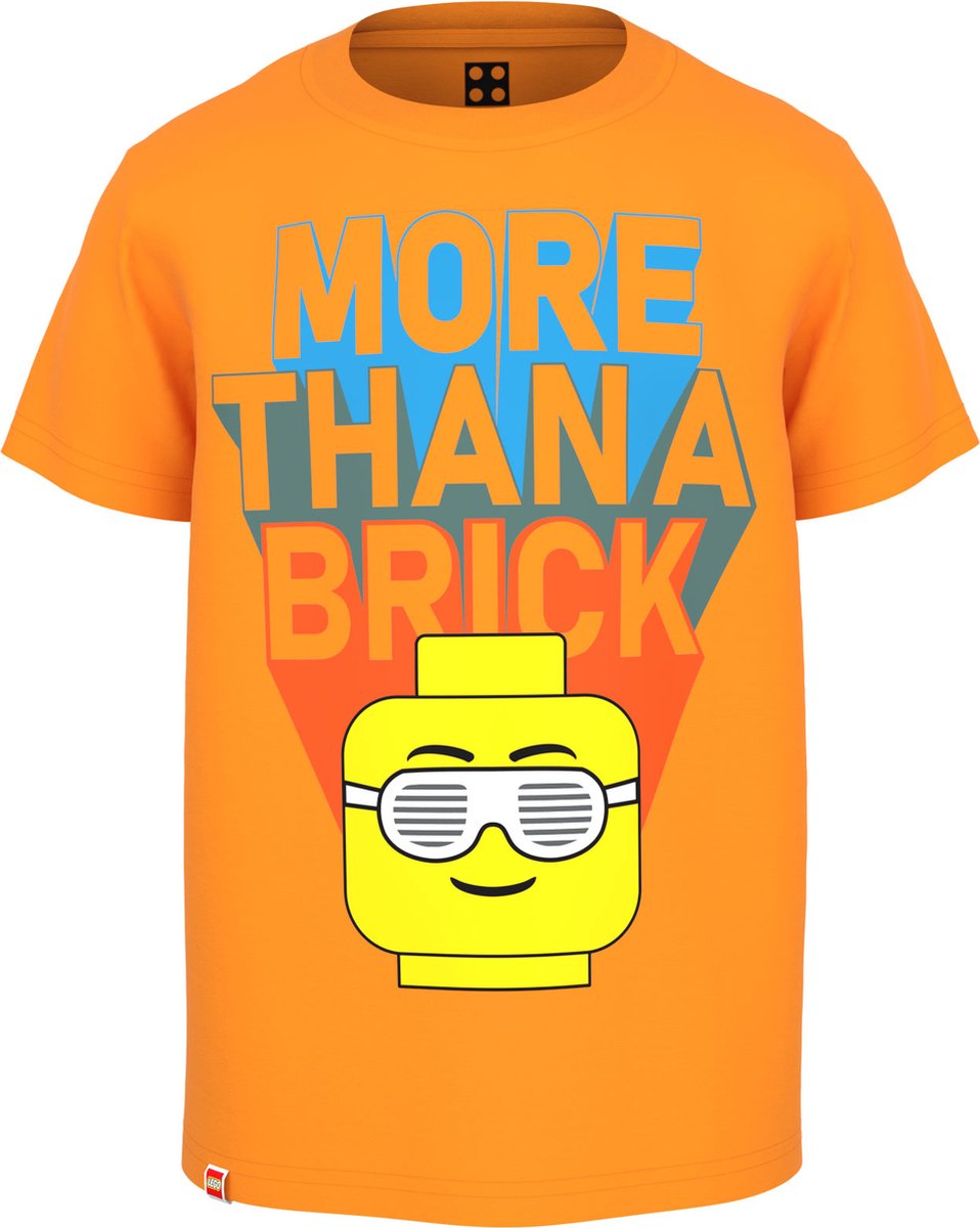 Lego T-shirt More Than A Brick Orange - maat 152