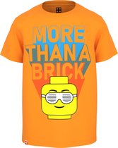 Lego T-shirt More Than A Brick Orange - maat 128