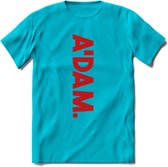 A'Dam Amsterdam T-Shirt | Souvenirs Holland Kleding | Dames / Heren / Unisex Koningsdag shirt | Grappig Nederland Fiets Land Cadeau | - Blauw - M