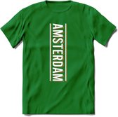 Amsterdam T-Shirt | Souvenirs Holland Kleding | Dames / Heren / Unisex Koningsdag shirt | Grappig Nederland Fiets Land Cadeau | - Donker Groen - 3XL